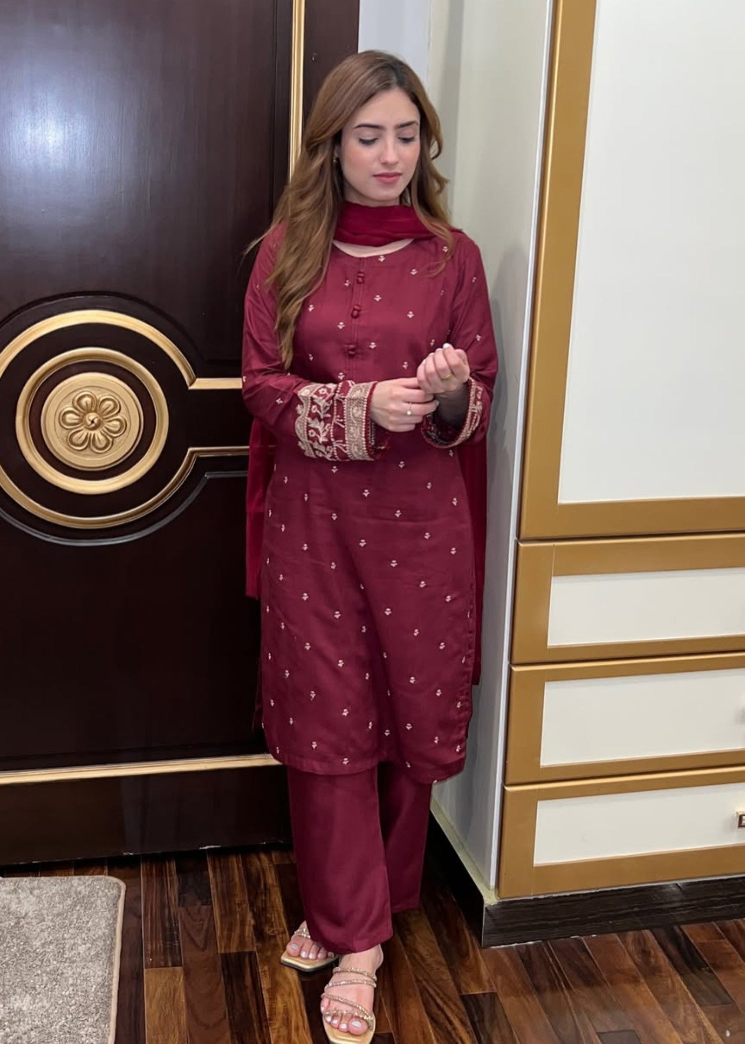 Tawakal Closet Alizeh Pop Garnet Women 2pcs