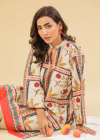 Zenyre Ivory Blooms Printed Set Women 2pcs