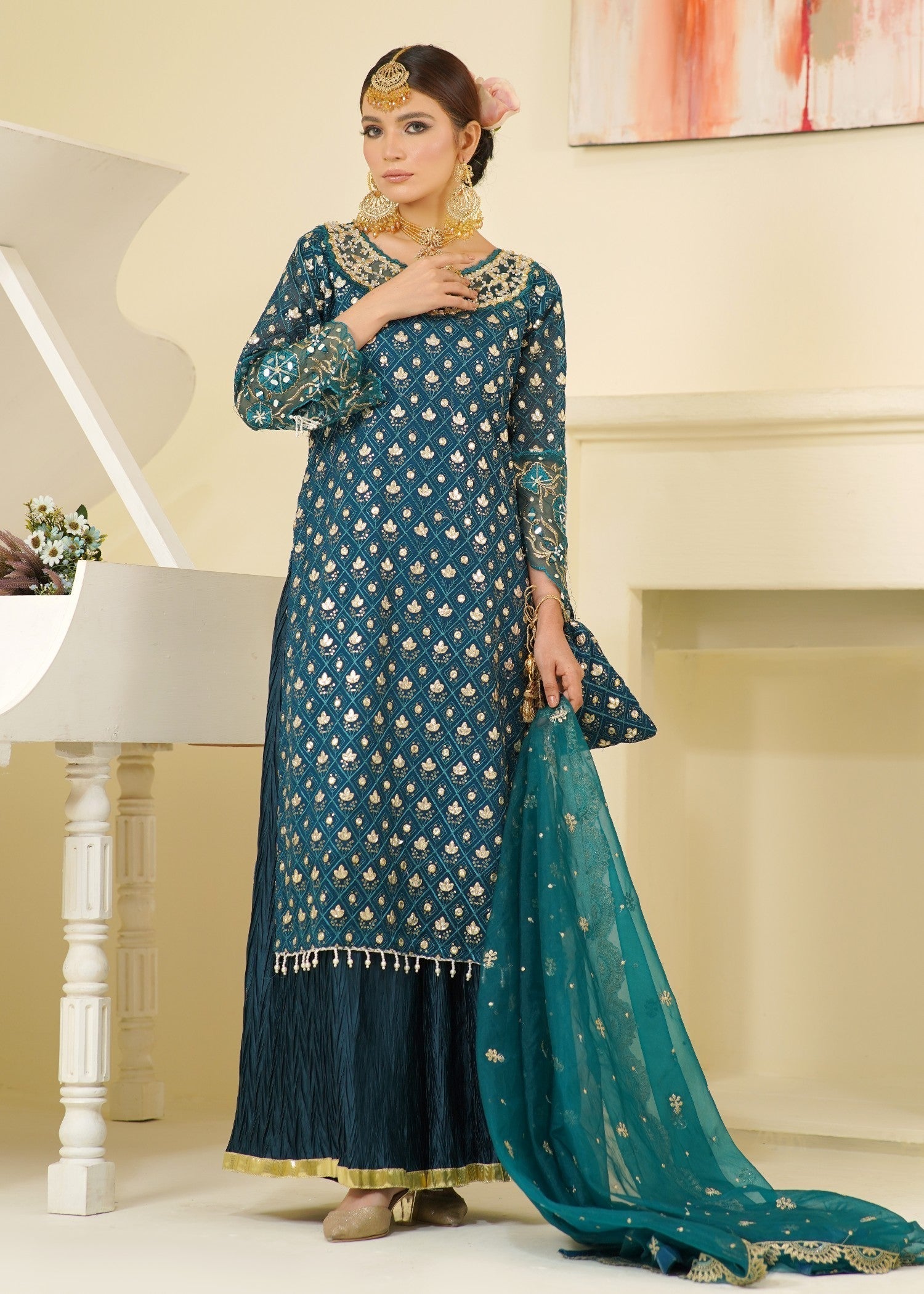 Rangoon Clothing Kubra Sapphire Blue Women 3pcs