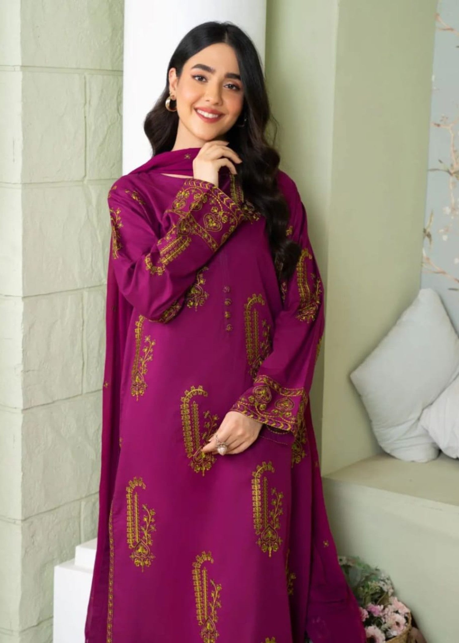 Tehzeeb Libas JESMINE EMBROIDERED Women 2pcs