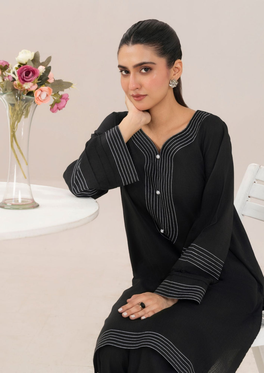 Yolo Pret Cotton Cord Set Rozana S25 0003 Women 2pcs