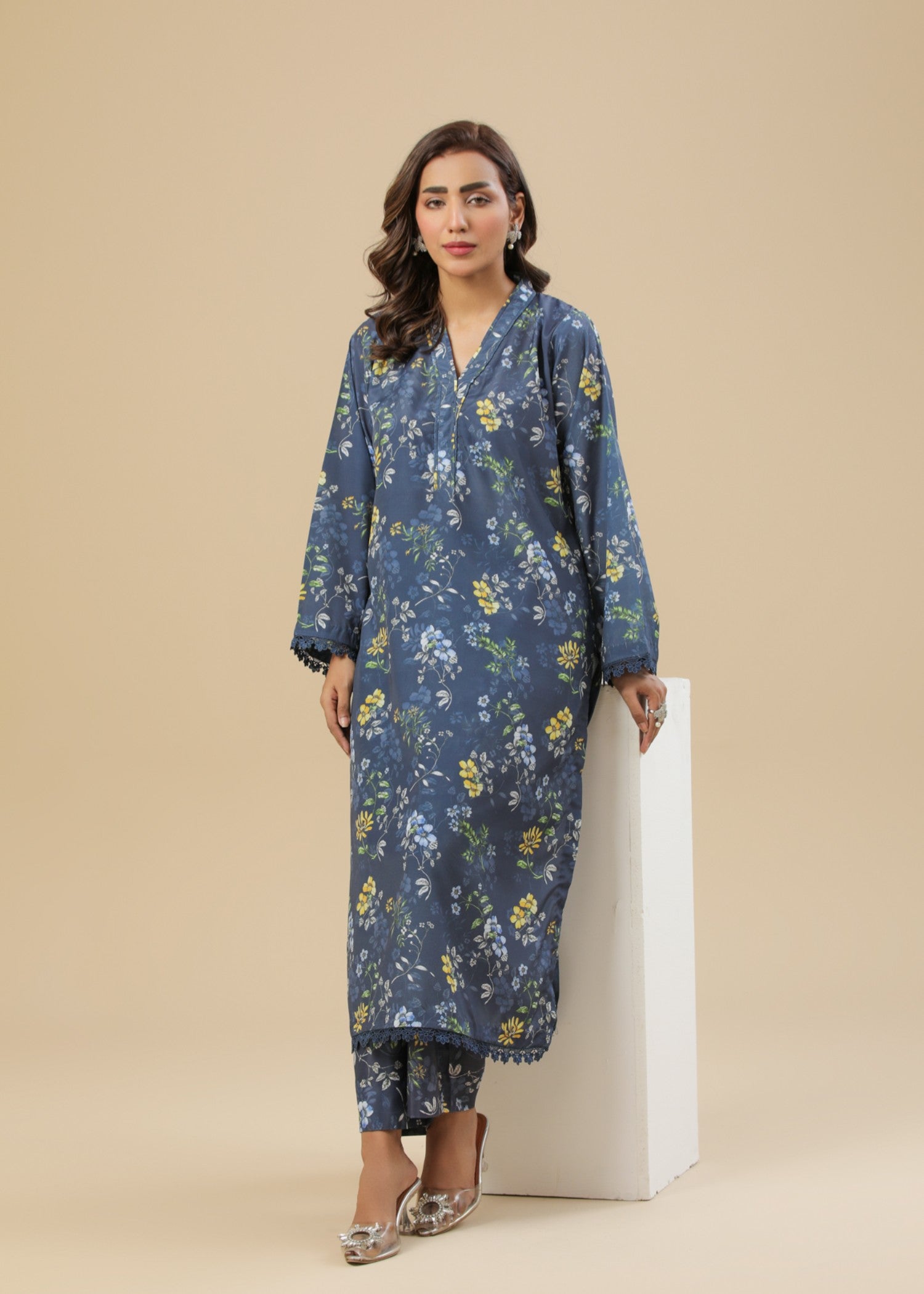 Zenyre Midnight Bloom Printed Set Women 2pcs