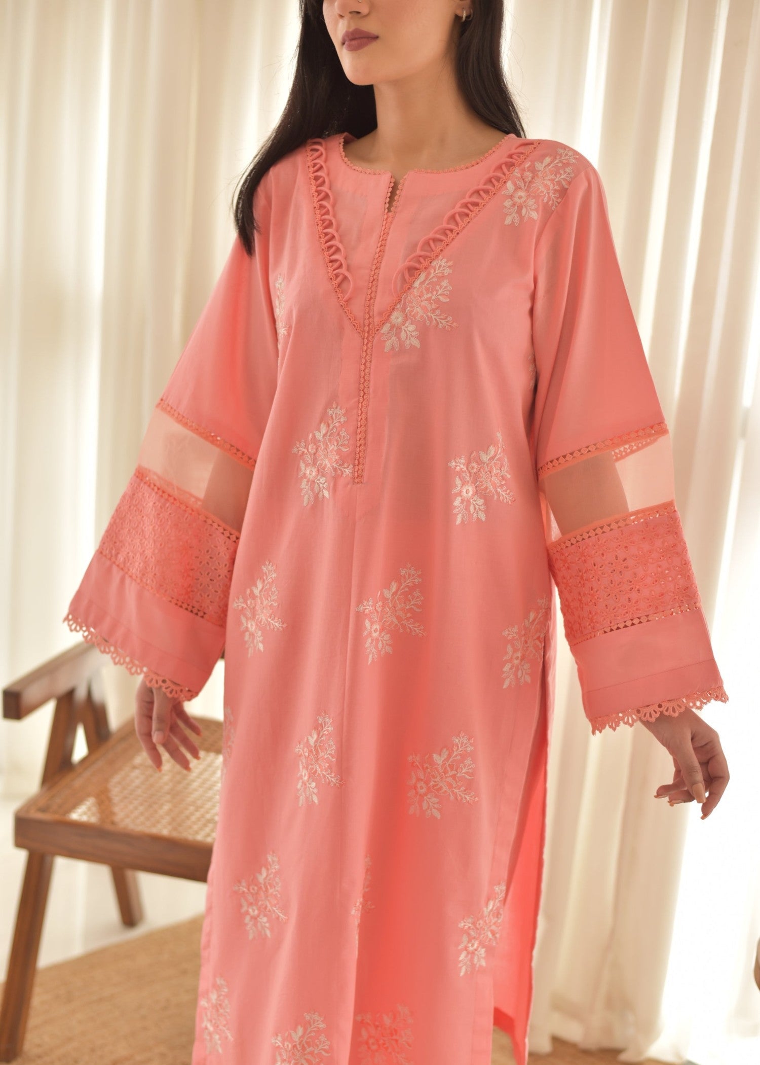 Shehroz Fashion Adaa e Khaas Lawn Embroidery Suit Women 3pcs