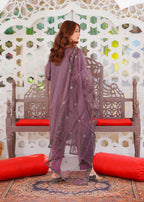 Abeera Timeless Radiance – Embroidered & Zariwork Khaddi Net Suit (Art No. H 001) Women 3pcs