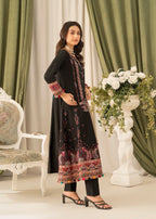 Khubsurat 4090 KH CT Black Embroidery Pishwas Cotton Women 3pcs