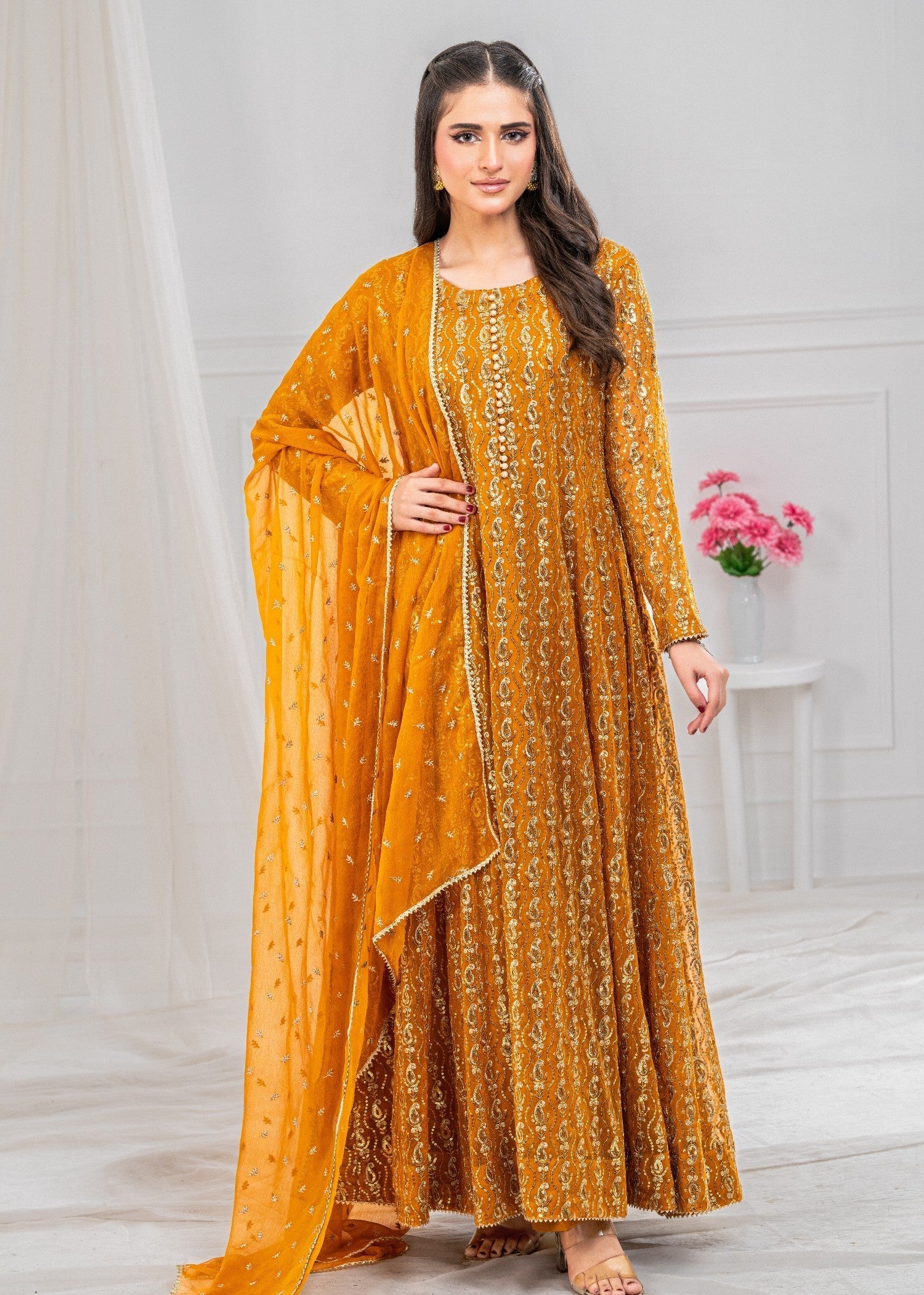 Ayesha Closet Shireen Gul Mustard Women 3pcs