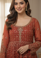 Diara Couture SEHRISH DA 01 RUST Women 3pcs