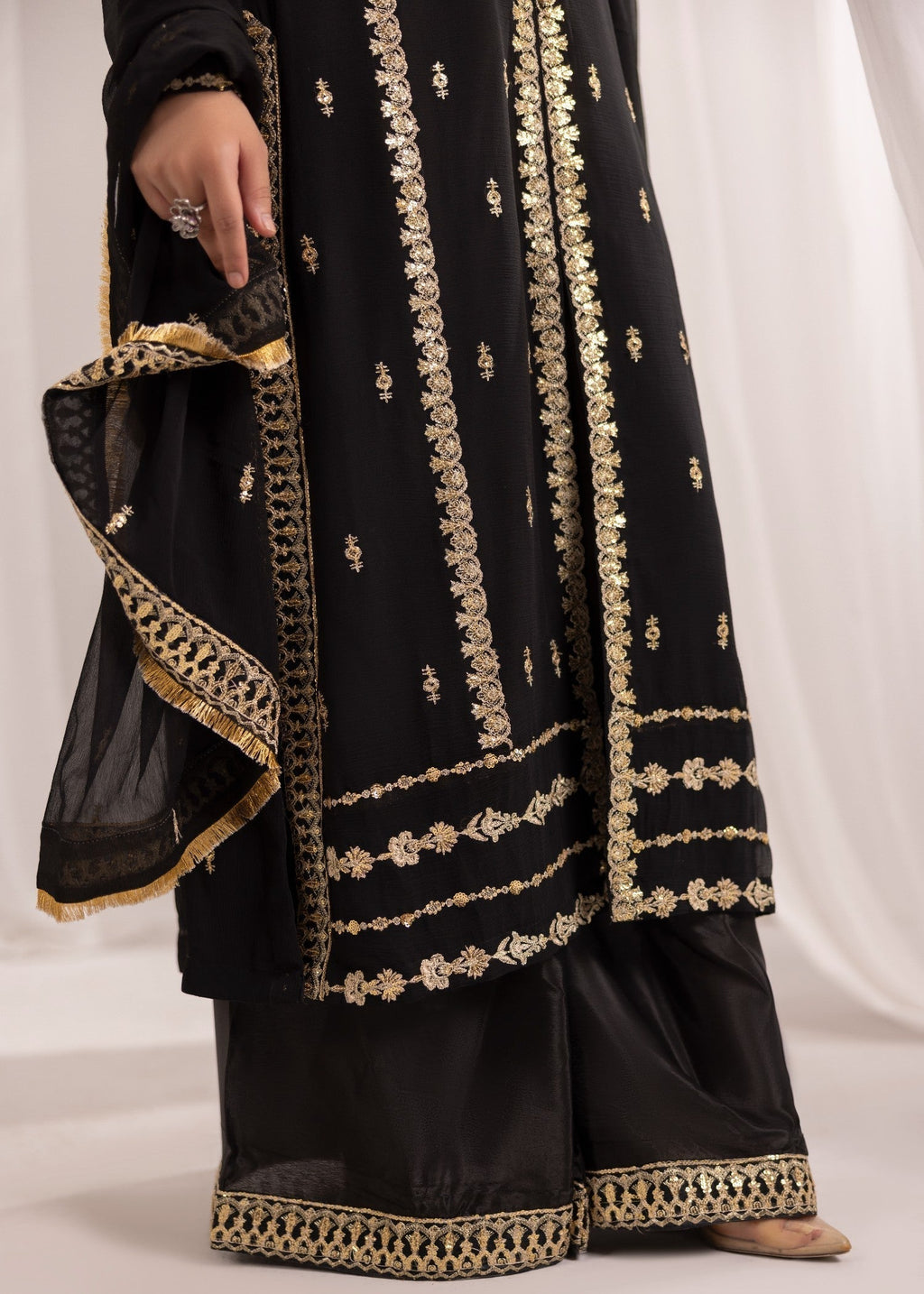 Alyssa BLACK PISHWAS ALL901 Women 3pcs