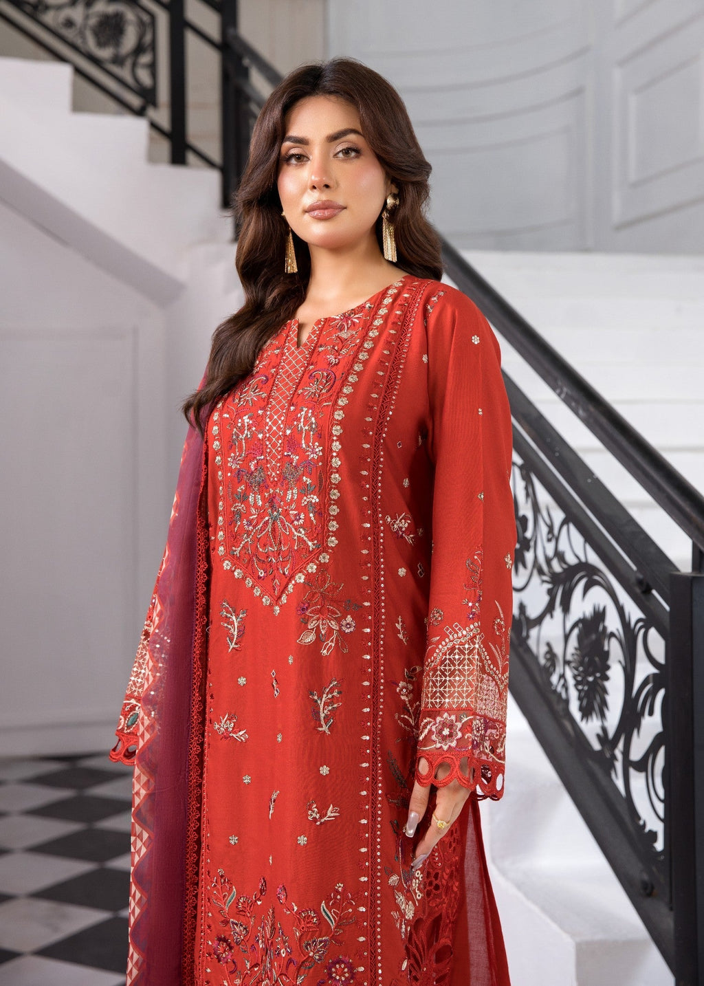 Bin Tayyab (BT006403 RED) Women 3pcs