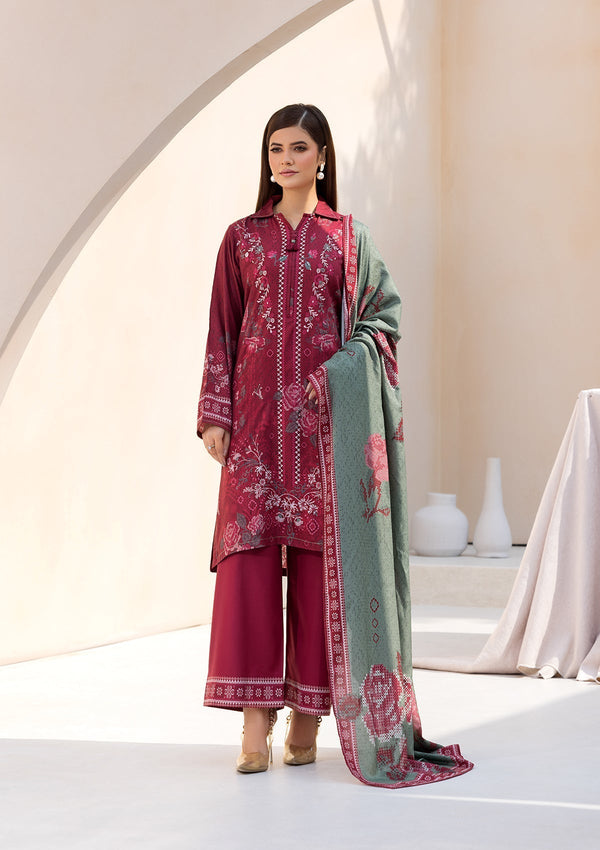 Bin Tayyab Printed Linen BT6545 MRN Women 3pcs