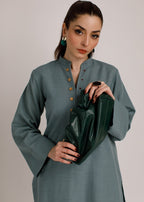Peach Republic Stone Grey Khaddar Suit Women 2pcs