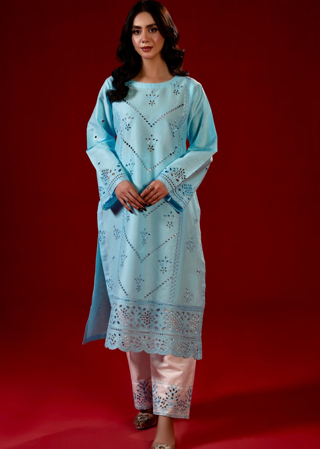 Zeenat & Zoha Sky Blue Women 2pcs