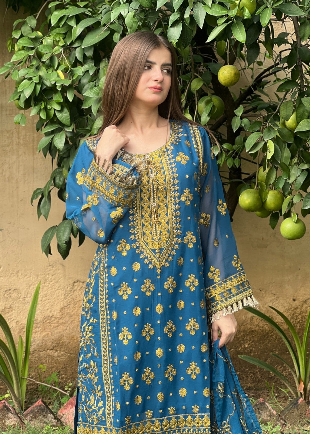 Four Season Boutique ZARI TEAL BLUE Women 3pcs