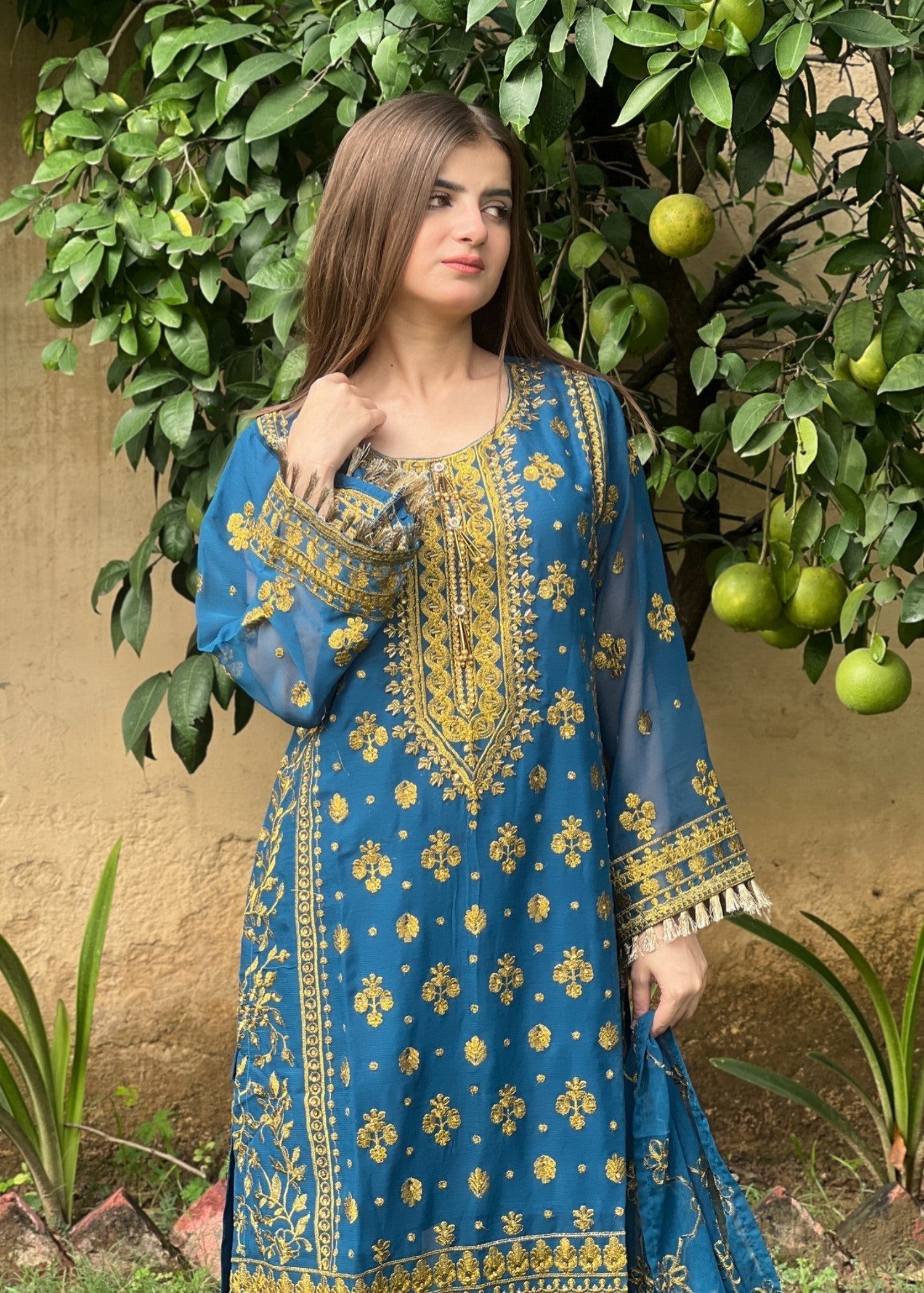 Four Season Boutique ZARI TEAL BLUE Women 3pcs