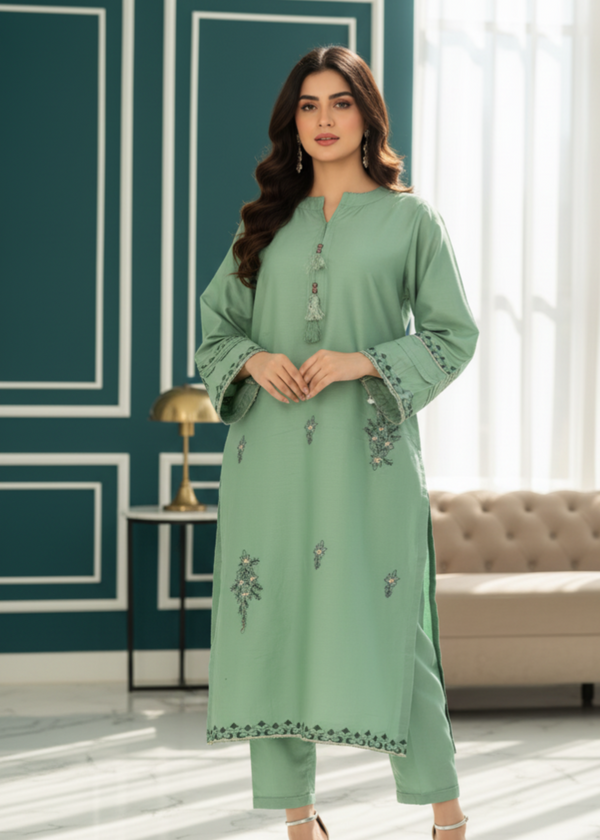 Shehroz Fashion Pastel EMBRODIERY Women 3pcs