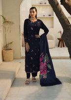 Designer Rack linen embraided blue Women 3pcs