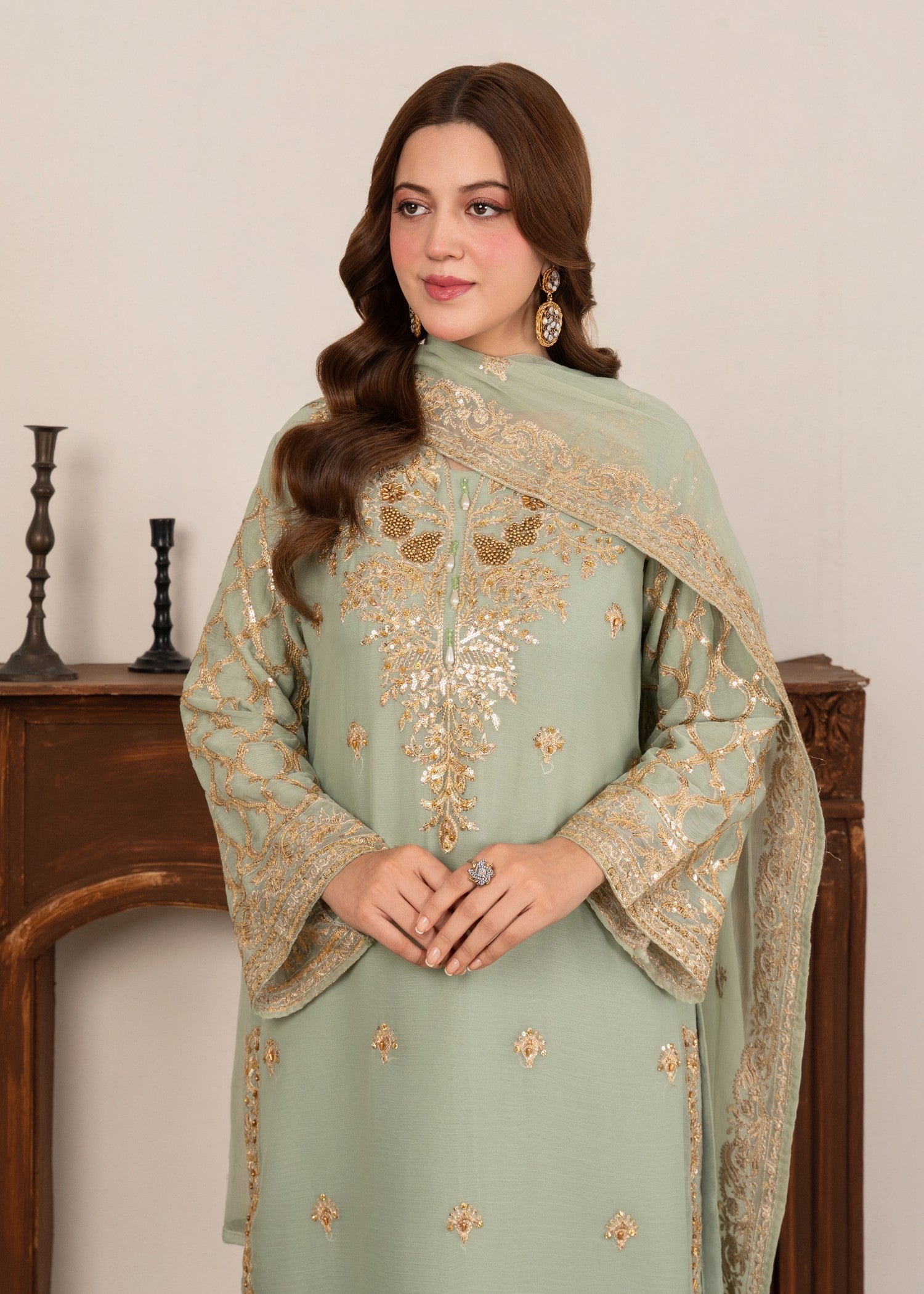 Four Season Boutique MEERUB PASTEL GREEN Women 3pcs