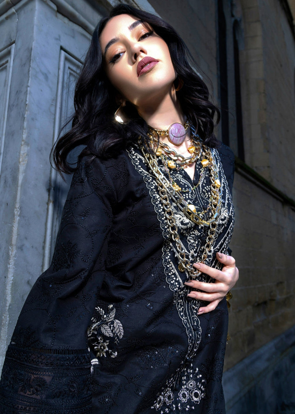 Rayya RG003 With Beige Embroidery Women 3pcs