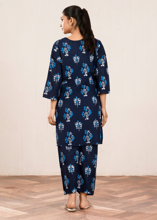 Anabya Garments Kanwal Blue Women 2pcs