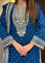 Four Season Boutique HASEENS FARSHY TEAL BLUE Women 3pcs