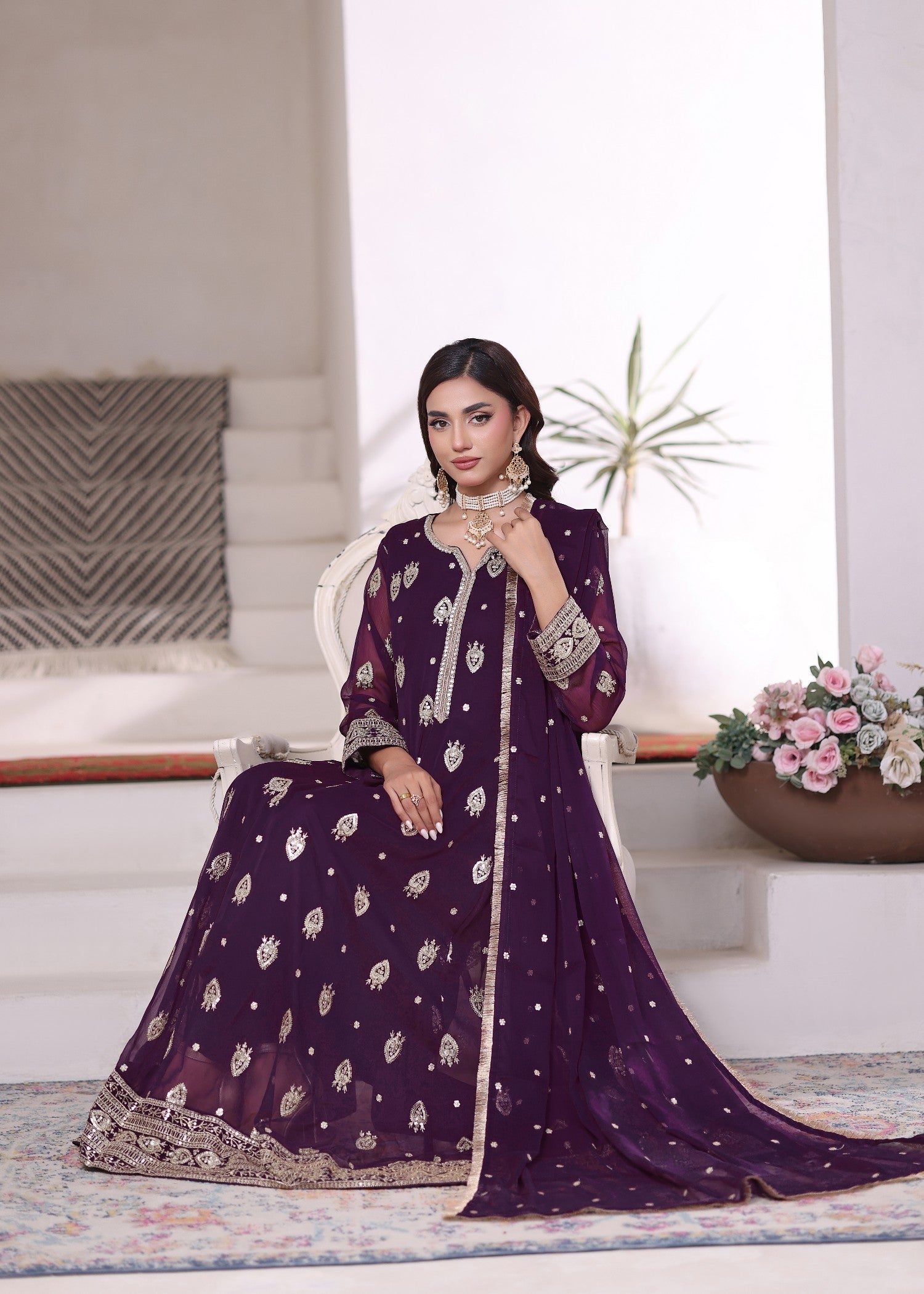 Abaan Zohan Raunak Purple Women 3pcs