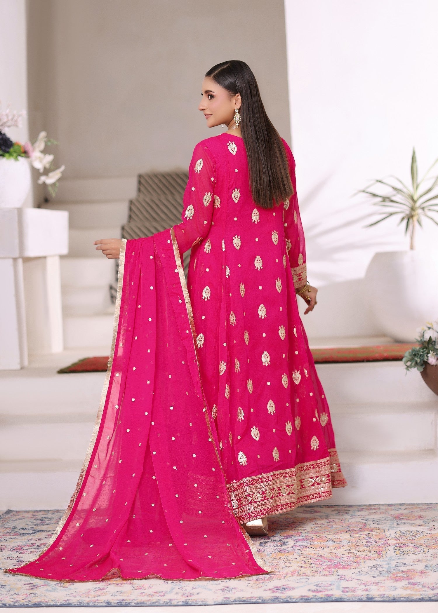 Abaan Zohan Raunak vivid pink Women 3pcs