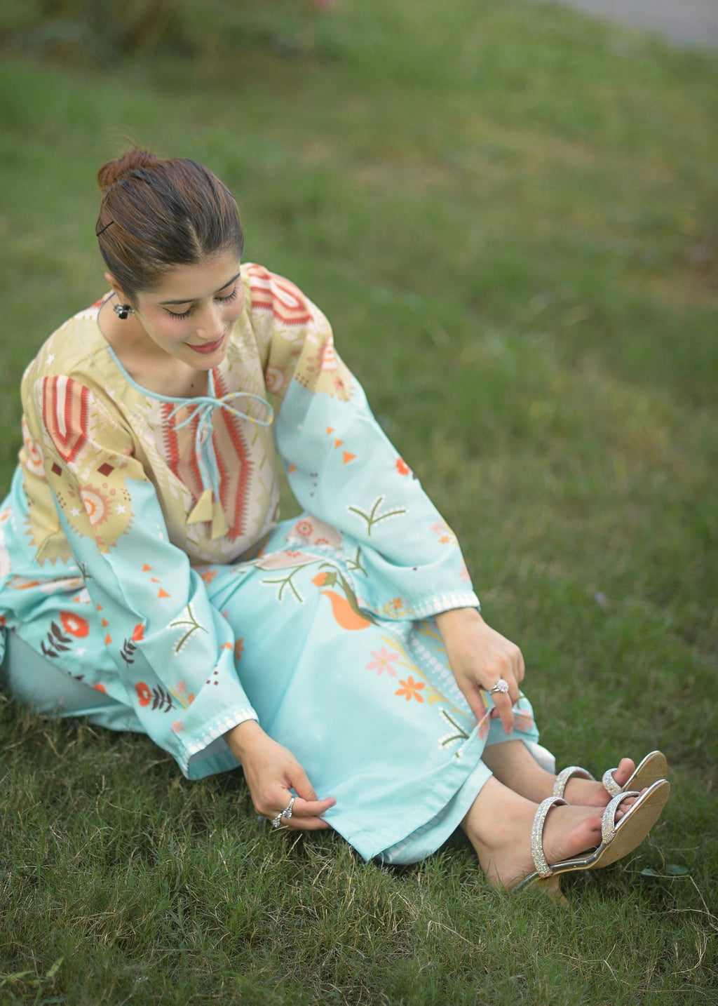 Tehzeeb Libas PASTEL PRINTED Women 2pcs