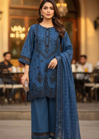 MMG Garments SADA E NAZAKAT| PREMIUM COTTON KURTA SET OCEAN BLUE MMG 982 Women 3pcs