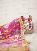 Silslay Majestic Premium Hand painted Gotta work Dupatta Women 1pcs