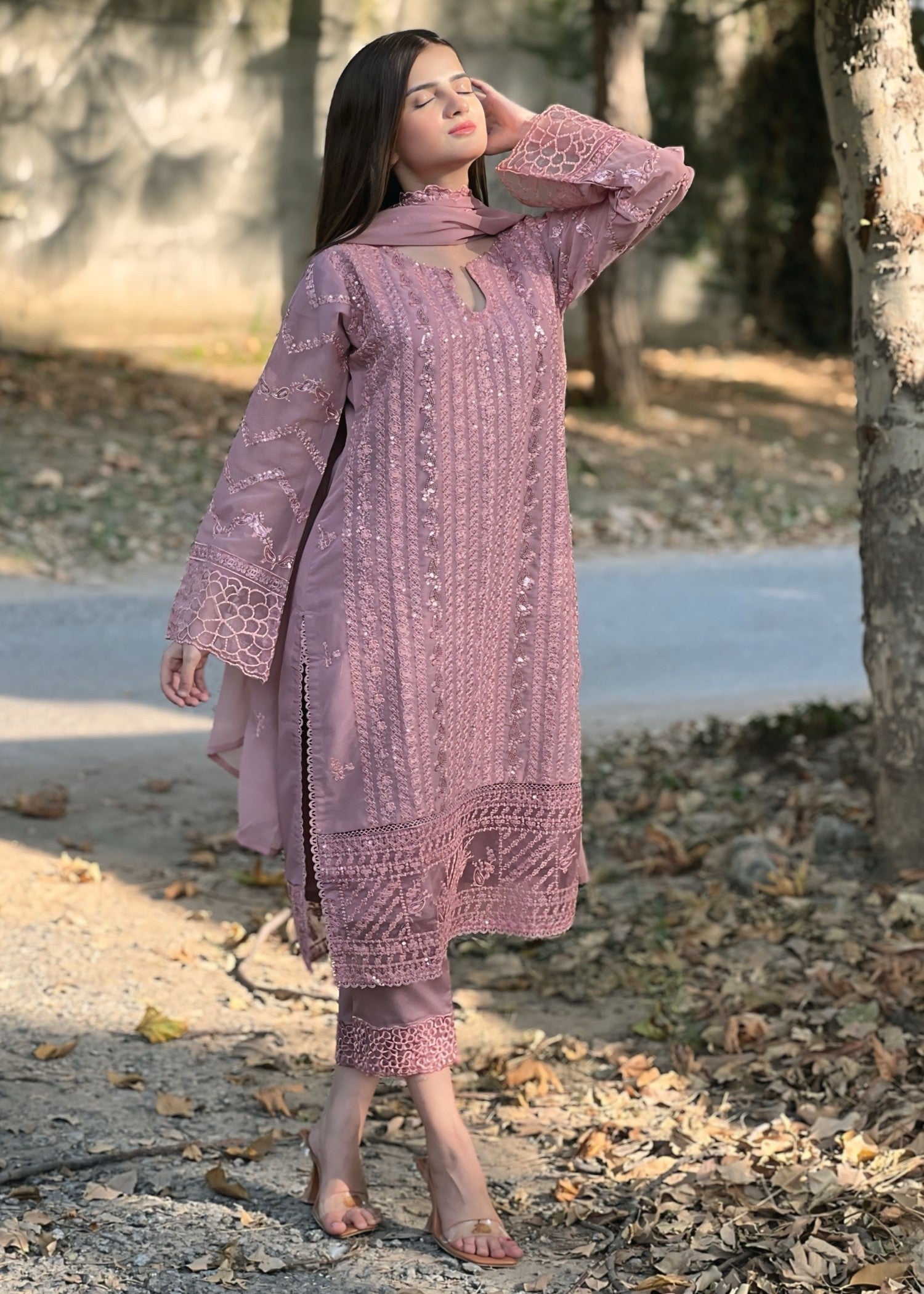 Four Season Boutique ROSE CHIFFON PINK Women 3pcs