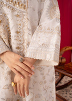 Four Season Boutique SAJAL CRUSH PLAZZO WHITE Women 3pcs