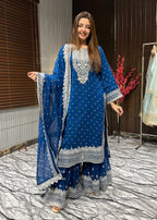 Four Season Boutique HASEENS FARSHY TEAL BLUE Women 3pcs