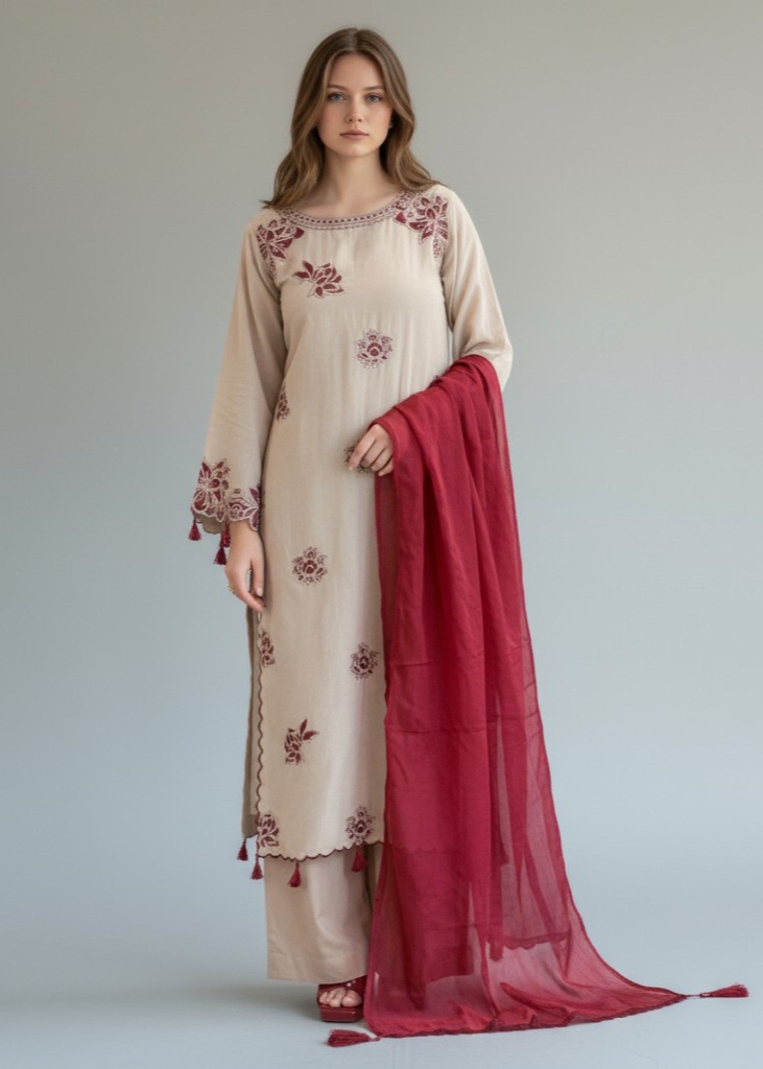 Virrora.Pk CREMSON Women 3pcs