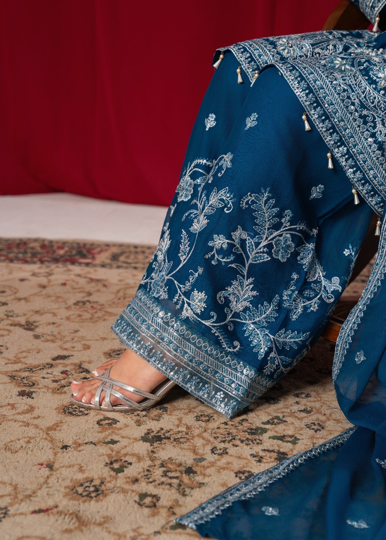 Hkb Officials Noorah Teal Blue Women 3pcs