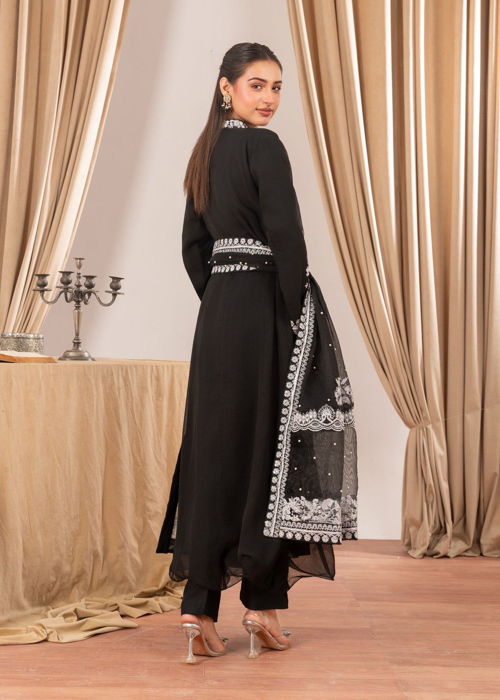 Four Season Boutique NIMRA PISHWAS BLACK Women 3pcs