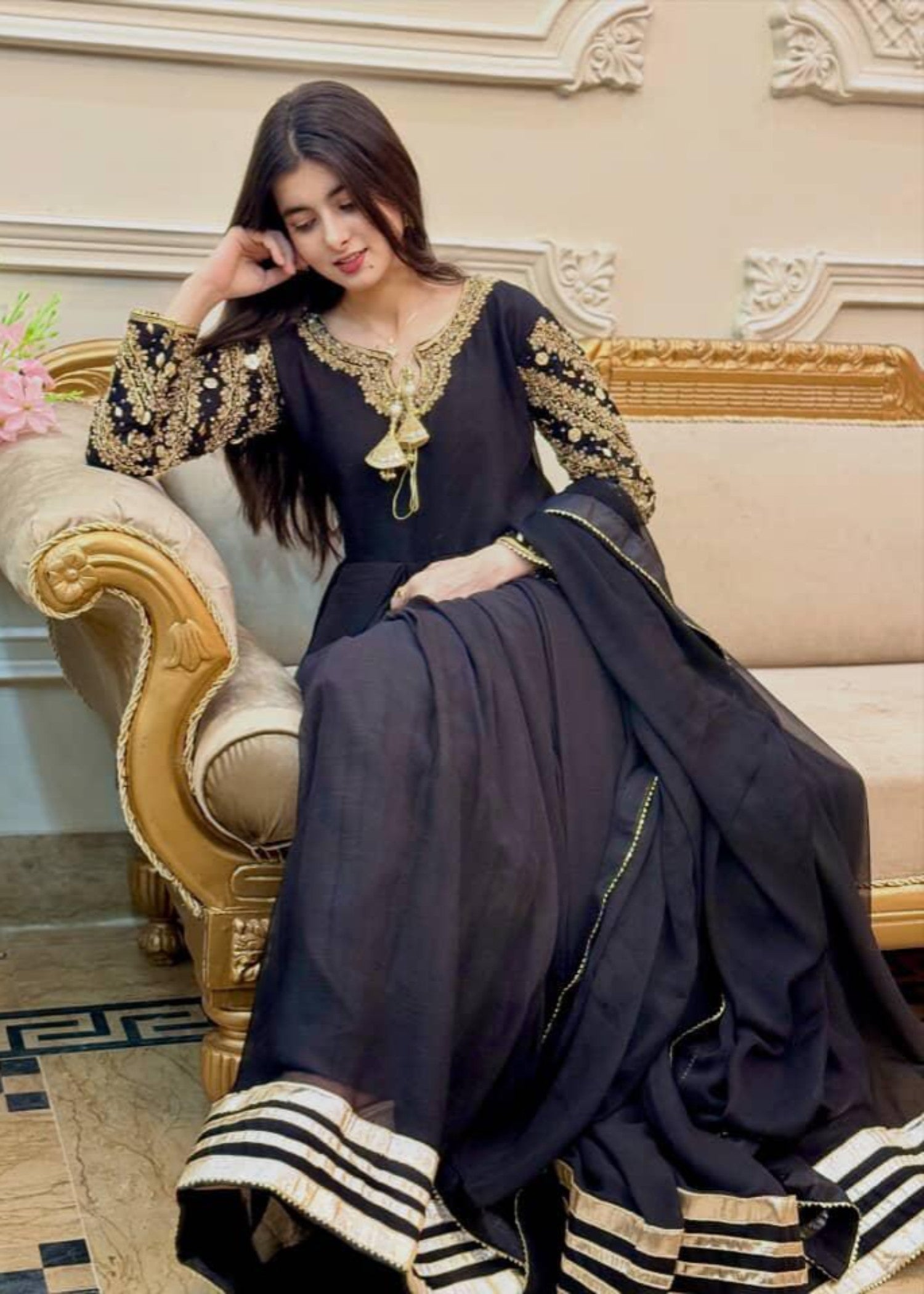 Miss & Mrs Black gota ari Women 3pcs