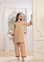 Luxeurs Espresso Embroidered Lawn Dress Women 2pcs