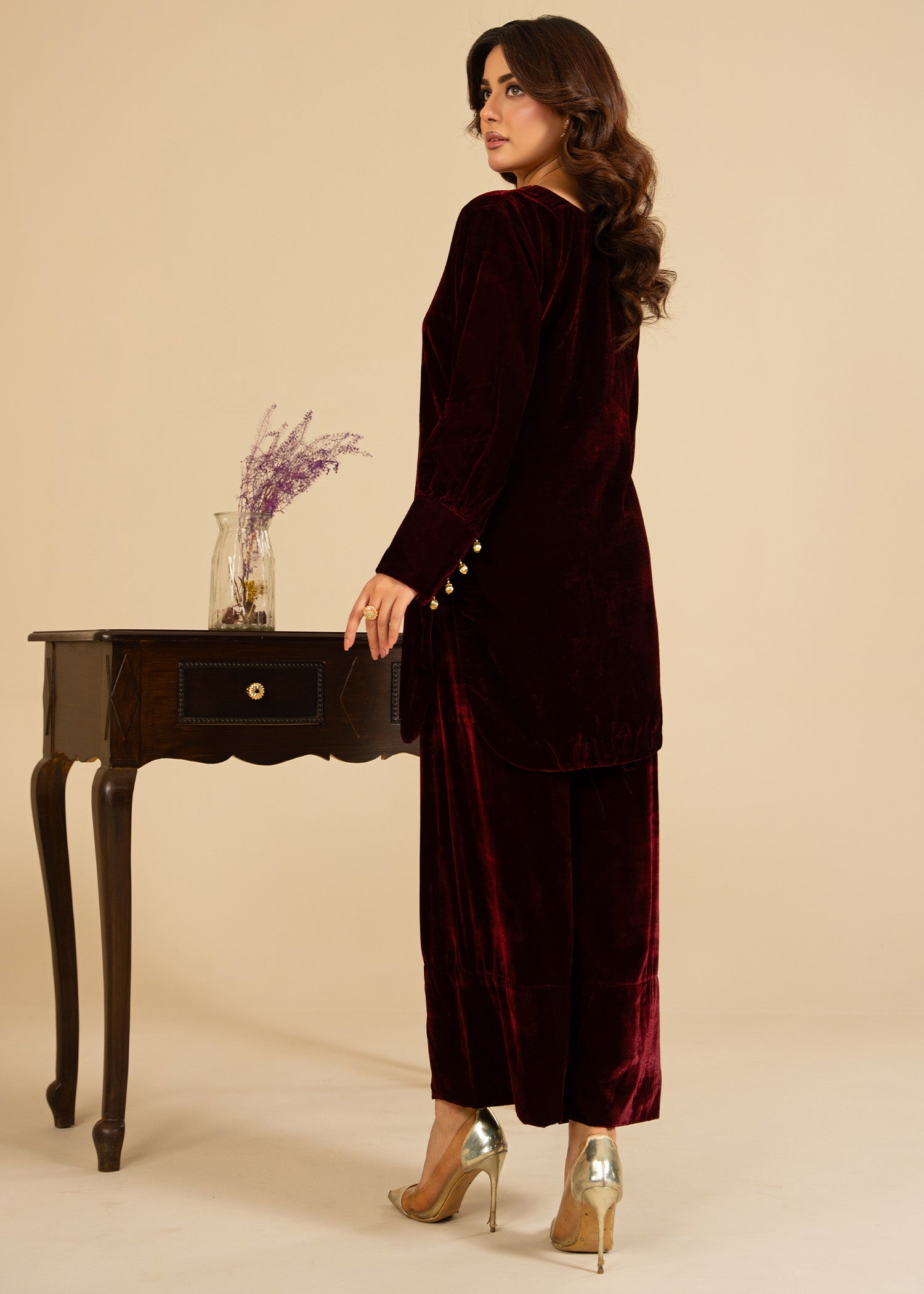 Momin Online Maroon Luxe Women 2pcs