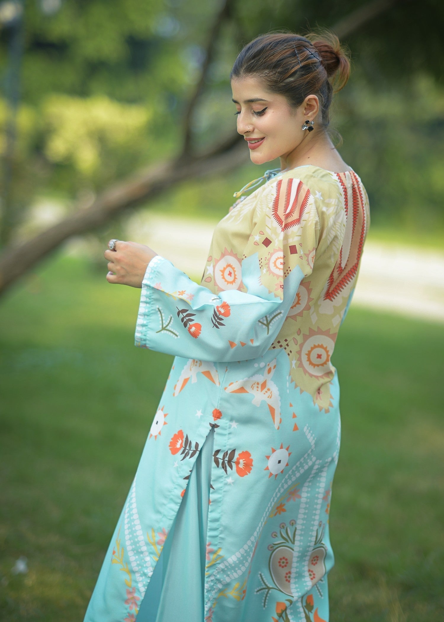 Tehzeeb Libas PASTEL PRINTED Women 2pcs