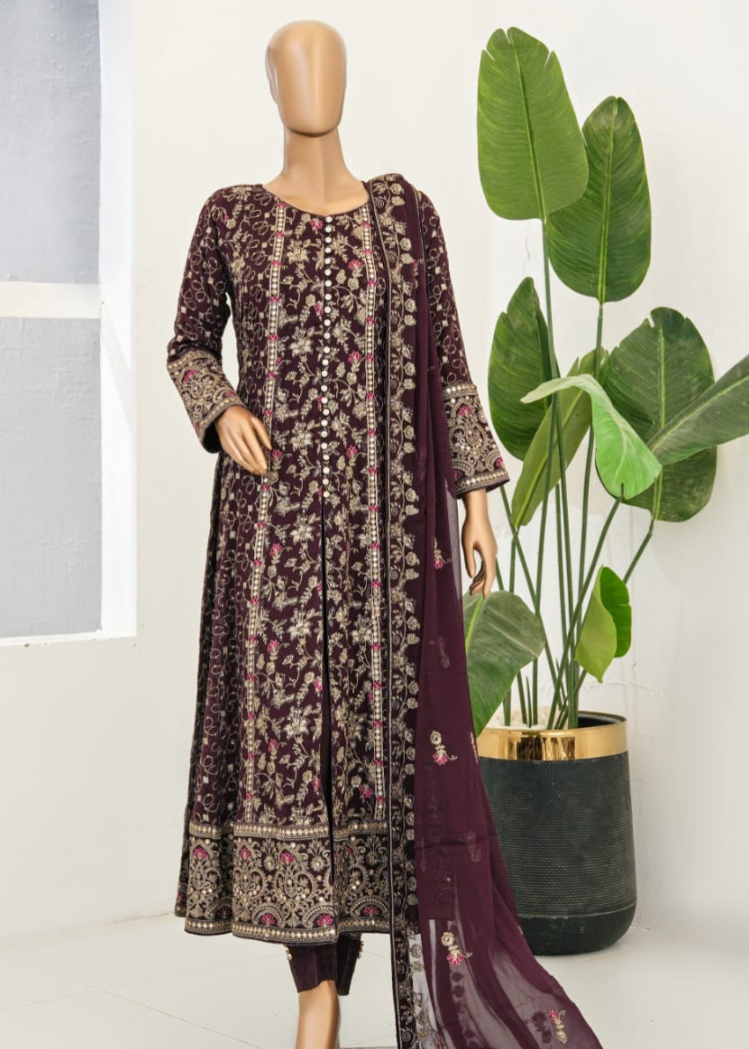 Ahmed Creations RIMSHA PLUM Women 3pcs