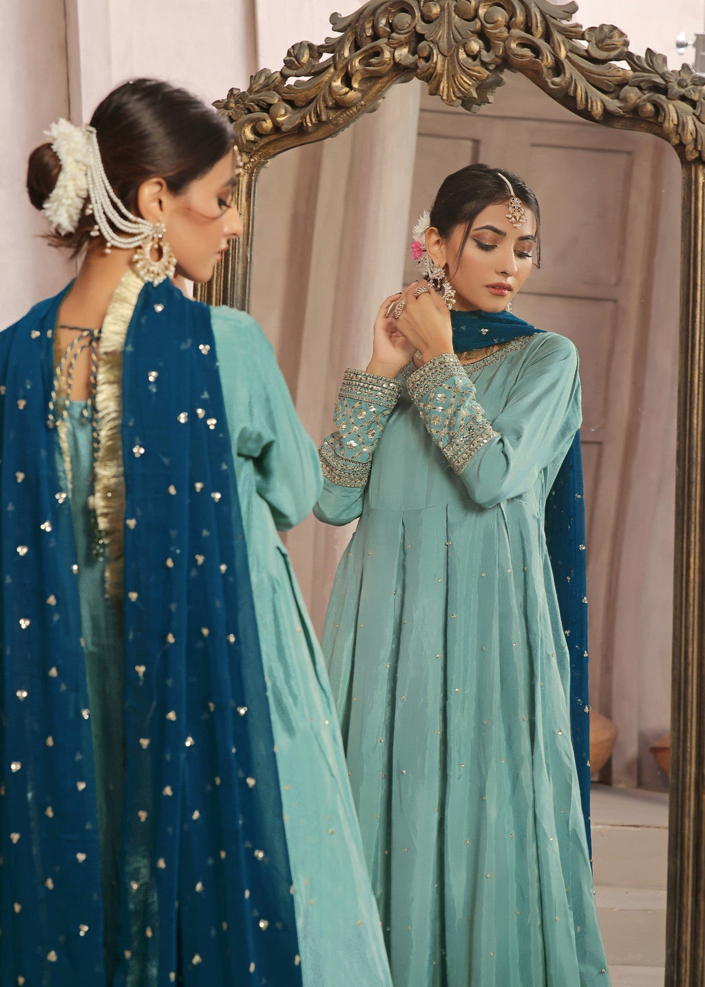 Luxeurs Zebaish Raw Silk Formal Stitched Dress Women 3pcs