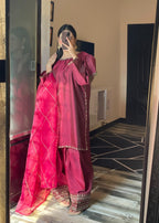 Shehroz Fashion Royal Wine Glow Women 3pcs