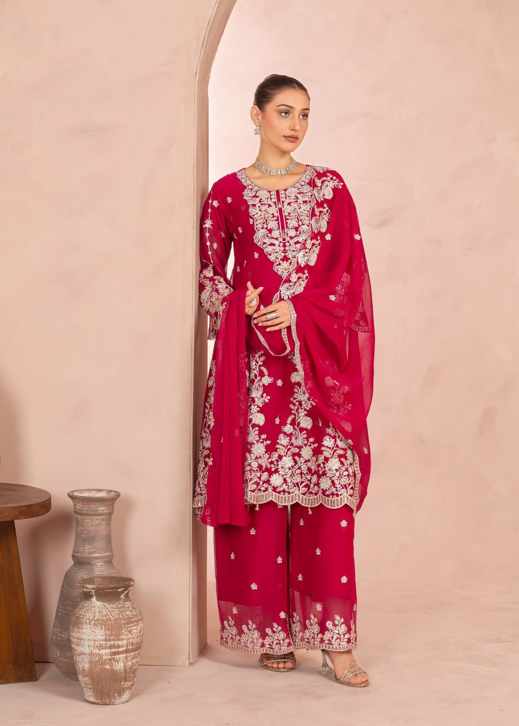 Four Season Boutique ZEBA FROK HOTPINK Women 3pcs