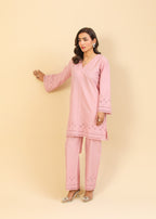 Zenyre Pink Chikankari Set Women 2pcs