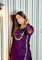 Suits By Sadia Purple crush Women 3pcs