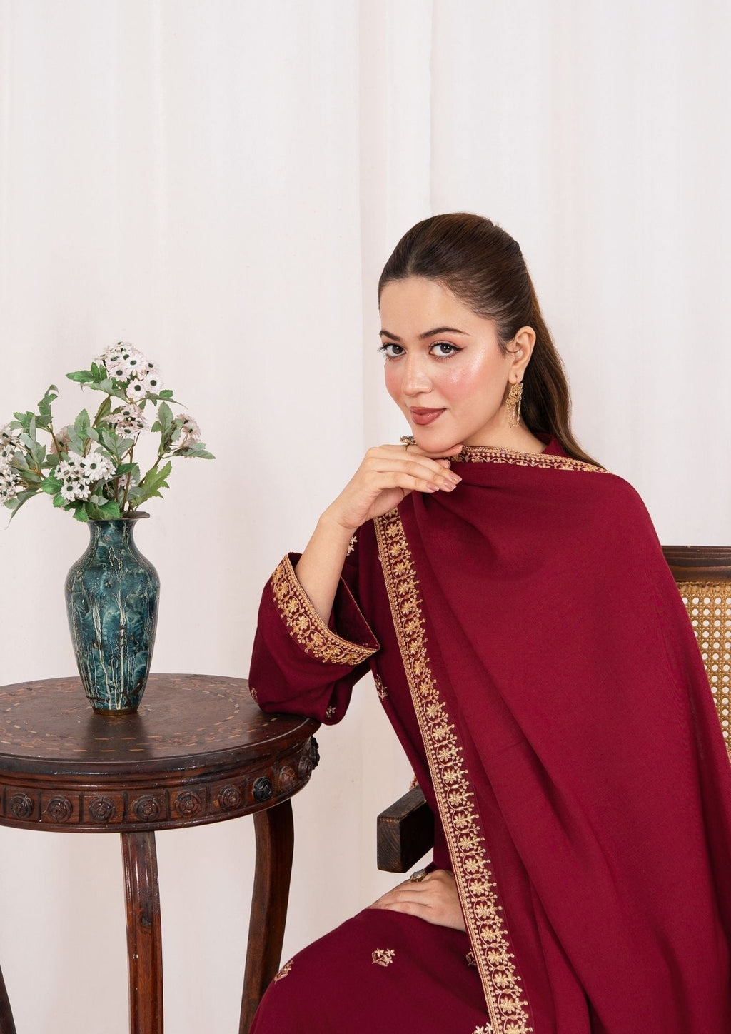 Yolo Pret Embroidered Silk Karandi with Embroidered Border Shawl AML W25 0030 Women 3pcs