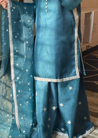 Shehroz Fashion Royal Teal Elegance Women 3pcs