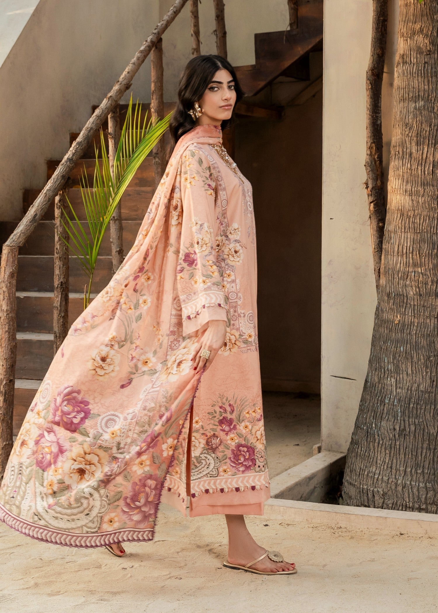 FIRDOUS Stitched Printed Lawn D141 Roselle Women 3pcs