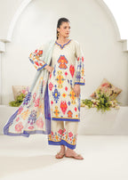 Elara Official Lvory IKAT Women 3pcs