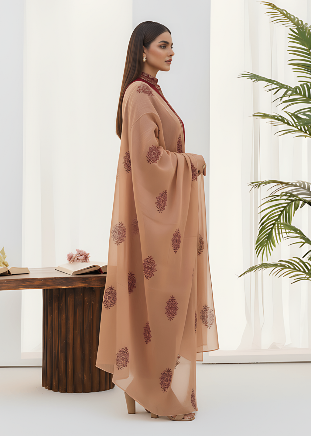 Sahibas By Mirza Darum Maroon Women 3pcs